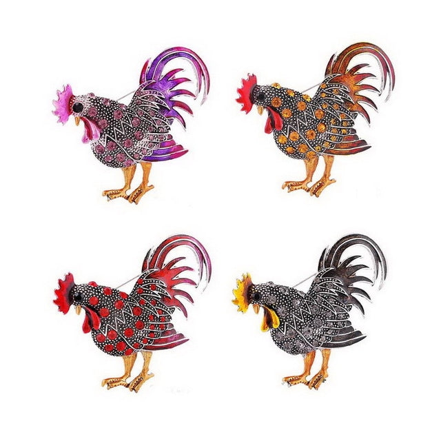 Personality Retro Cock Girl Brooch