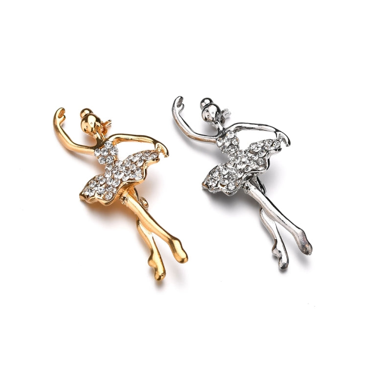 Crystals Flower Skirt Ballet Dancer Ballerinas Brooch