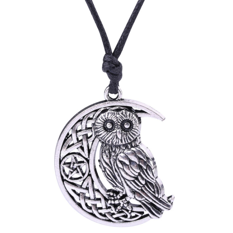 Owl Great Wisdom Ancient Silver Ancient Gold Couple Necklace