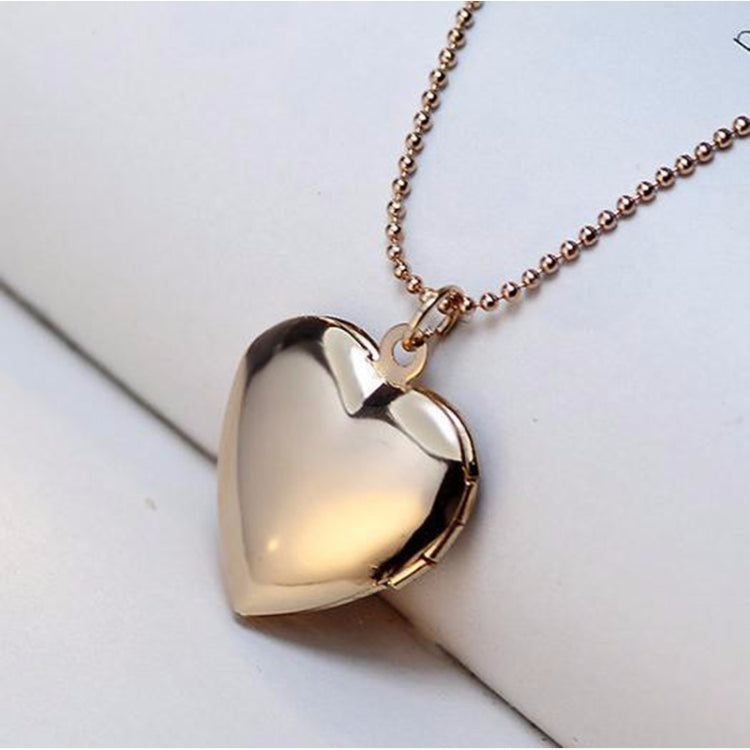 DIY Heart-shaped Photo Frame Memory Locket Pendant Necklace Jewelry