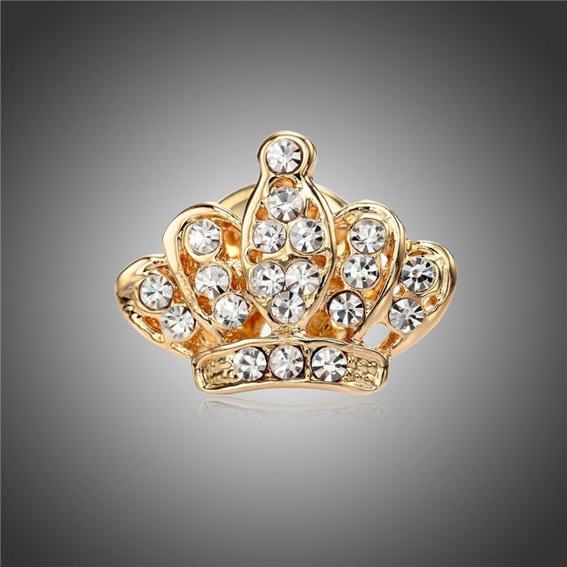 Mini Crown Shape Brooch For Woman