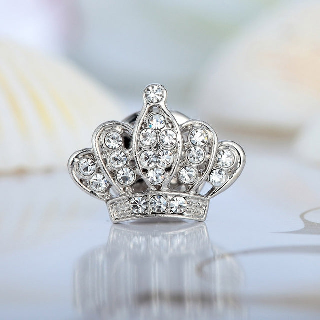 Mini Crown Shape Brooch For Woman