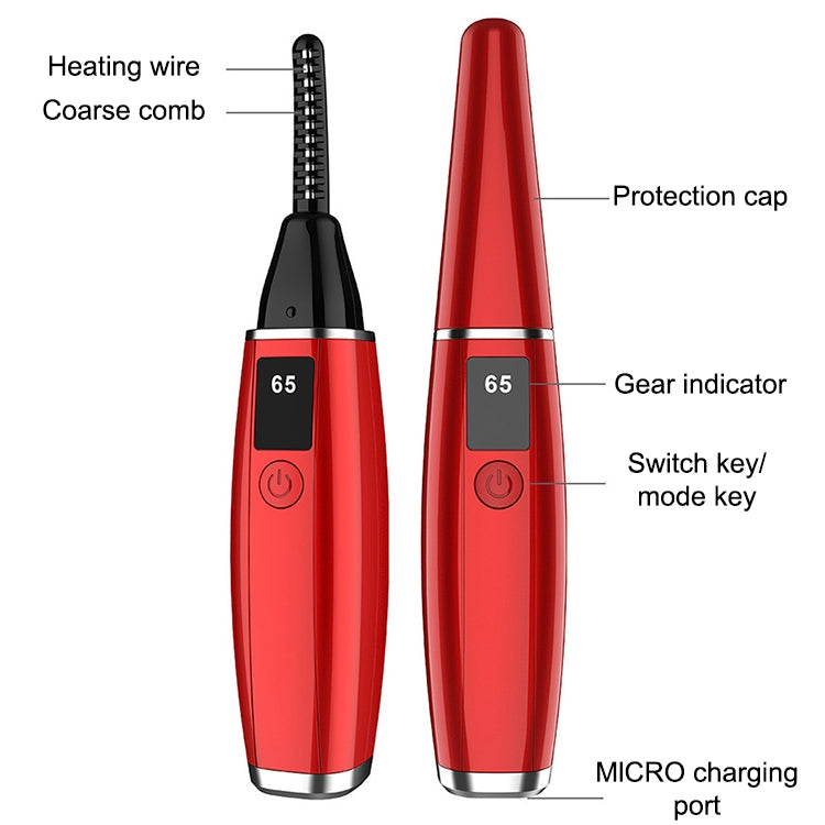 Electric Eyelash Curler  Charging Beauty Tool, 380mAh (White), 380mAh (Red)