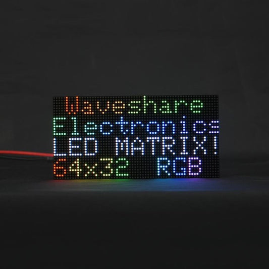 Waveshare RGB Full-color LED Matrix Panel, 2.5mm Pitch, 64x32 Pixels, Adjustable Brightness, 23707