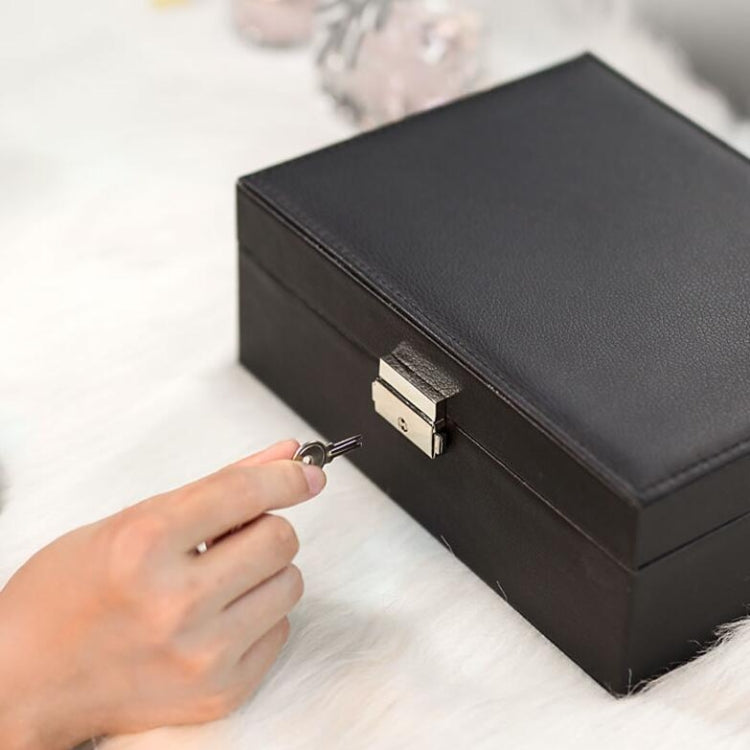 Portable Leather Jewelry Storage Box Necklace Ring Watch Storage Box