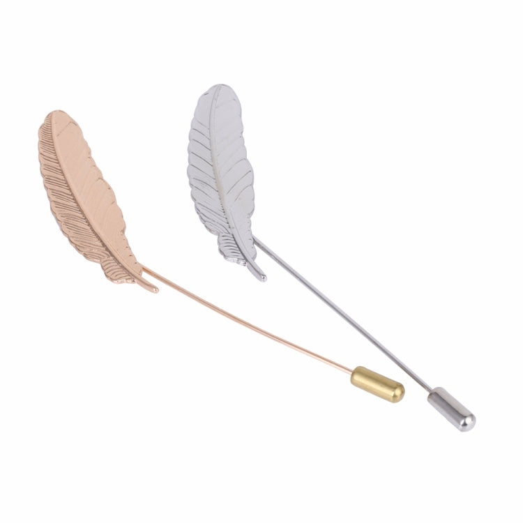 Cute Leaf Feather Needle Pin Brooch