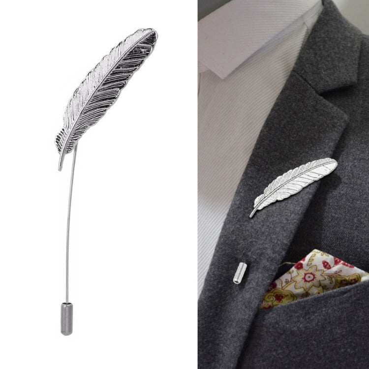 Cute Leaf Feather Needle Pin Brooch