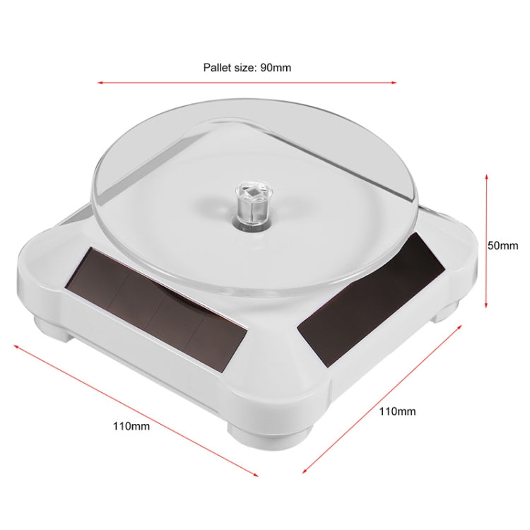 110*110*50mm Solar Showcase Automatic Rotating Stand 360 Turntable For Necklace Bracelet Watch Display
