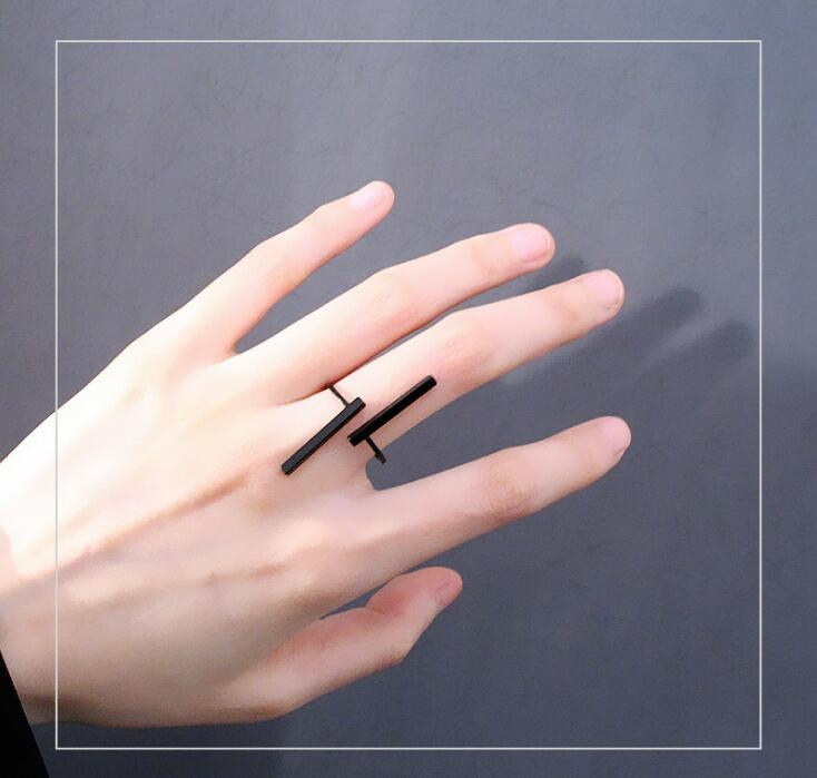 Creative Simple Geometry Opening Finger Rings Personality Jewelry