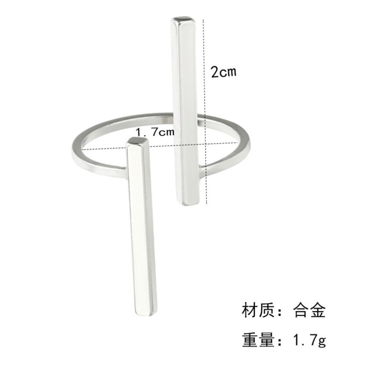 Creative Simple Geometry Opening Finger Rings Personality Jewelry