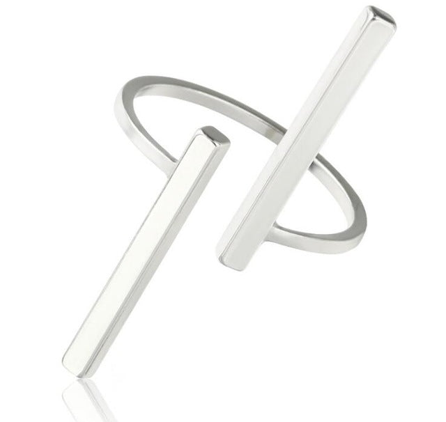 Creative Simple Geometry Opening Finger Rings Personality Jewelry