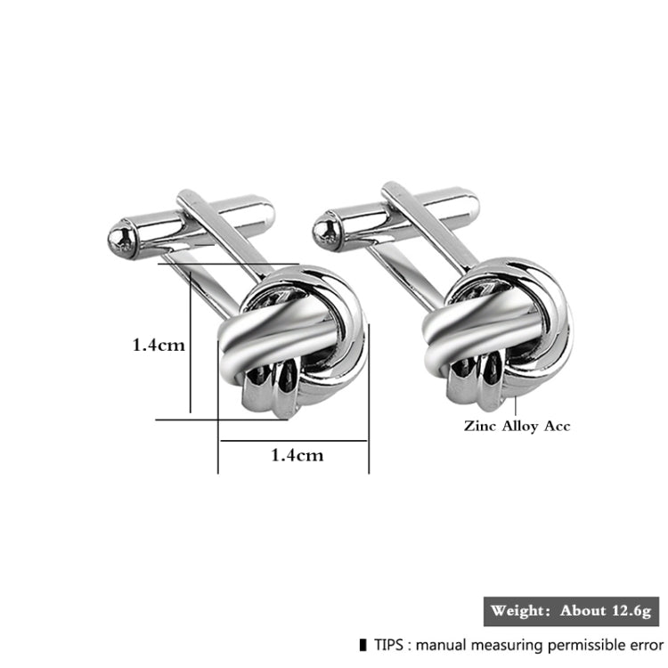 French Style Fashion Knot Design Men Cufflinks， Party Suit Shirt Cuff Buttons