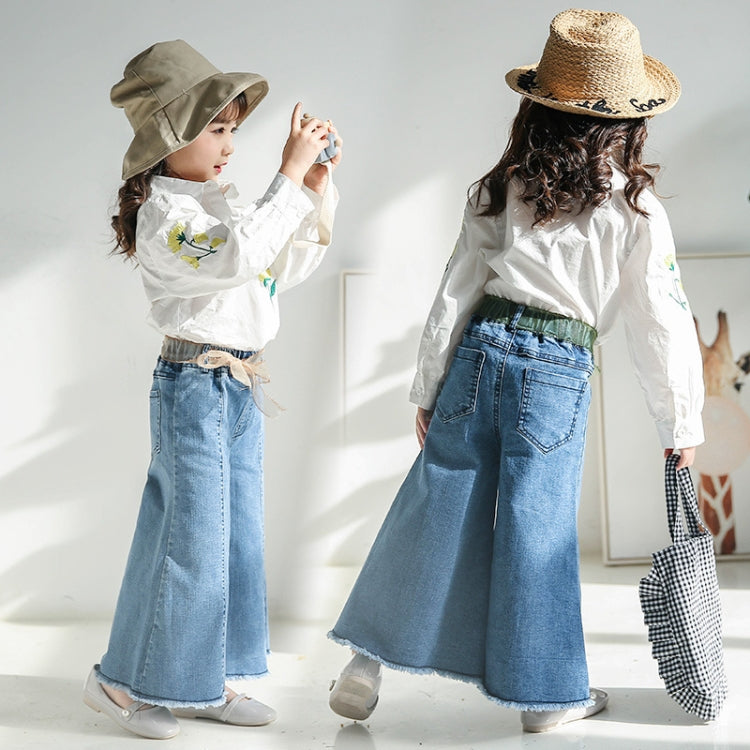 Retro Autumn Clothes Flare Pants Jeans Wide Leg Pants for Girls