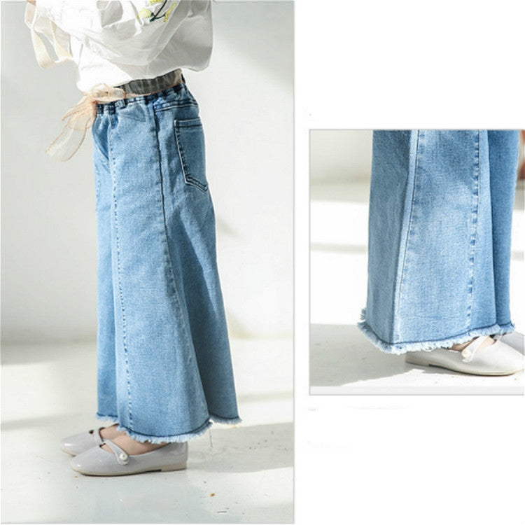 Retro Autumn Clothes Flare Pants Jeans Wide Leg Pants for Girls
