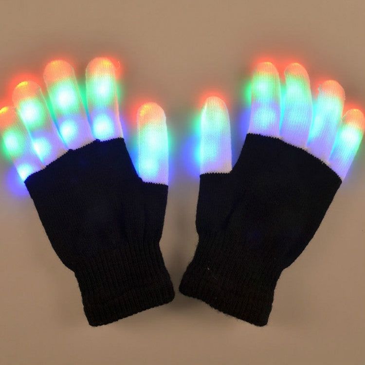 LED Colorful Luminous Performance Gloves Children Gloves, One Pair