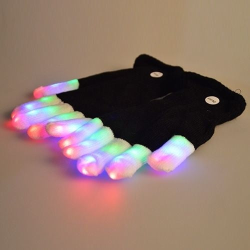LED Colorful Luminous Performance Gloves Children Gloves, One Pair
