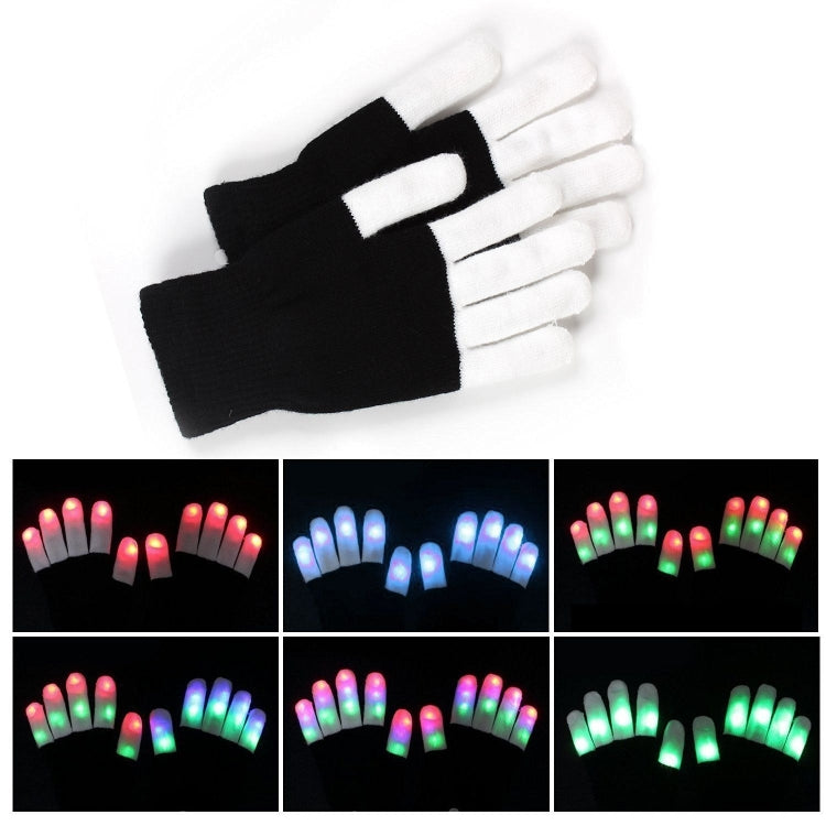 LED Colorful Luminous Performance Gloves Children Gloves, One Pair