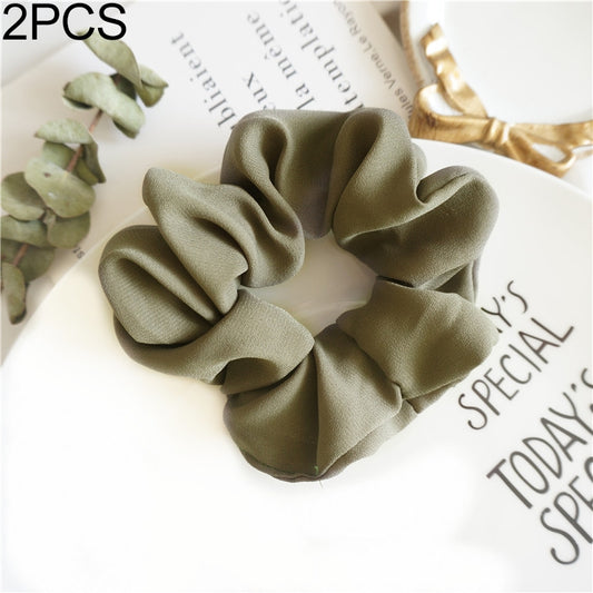 2 PCS Large Intestine Ring Hair Band Women Fabric Ponytail Seamless Stretch Hair Jewelry
