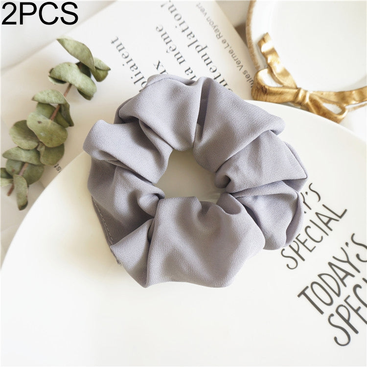 2 PCS Large Intestine Ring Hair Band Women Fabric Ponytail Seamless Stretch Hair Jewelry