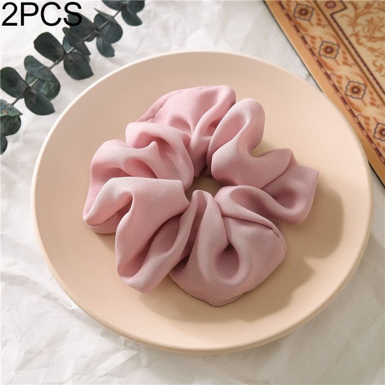 2 PCS Large Intestine Ring Hair Band Women Fabric Ponytail Seamless Stretch Hair Jewelry