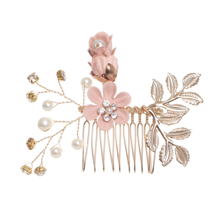 Fashion Flower Hair Combs Headdress Prom Bridal Wedding Hair Accessories Gold Leaves Hair Jewelry Hair Pins