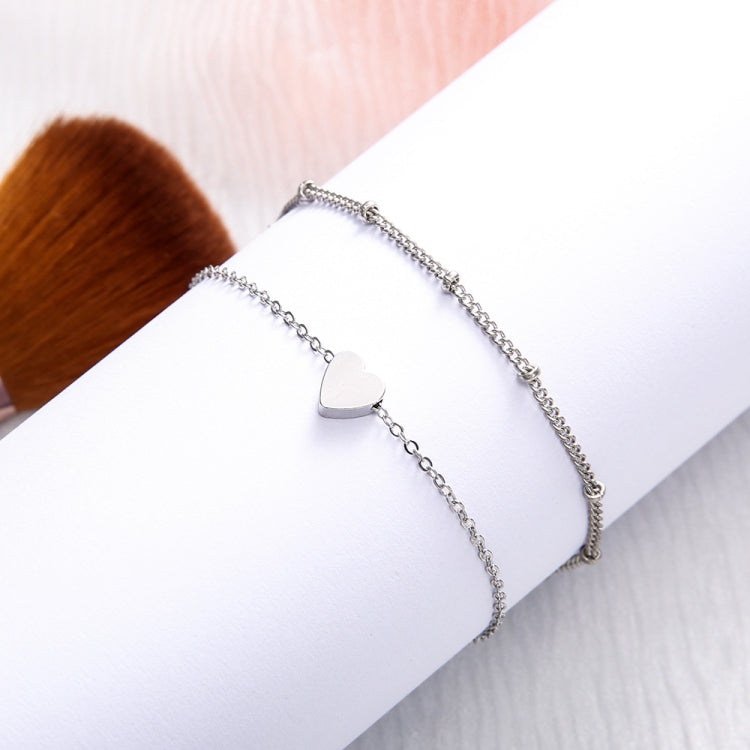 2 Sets Women Minimalist Small Love sharp Link Chain Bracelets