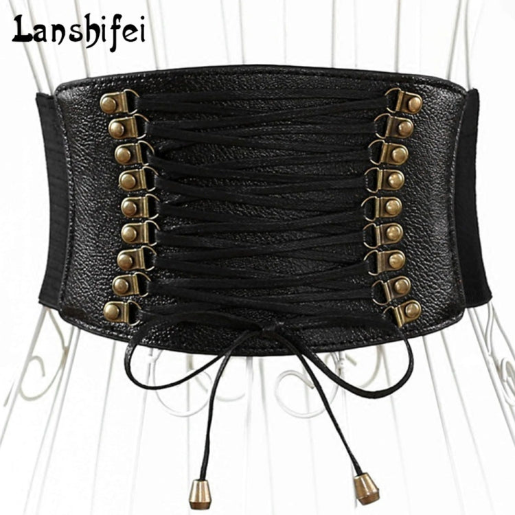 Female Elastic Tassel Wide Belt Decoration Dress Accessories Belt