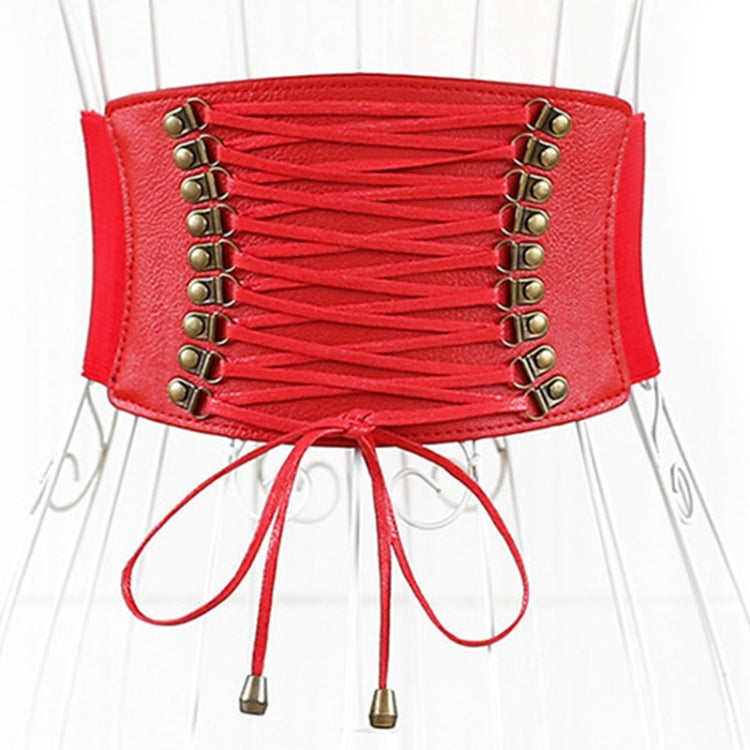 Female Elastic Tassel Wide Belt Decoration Dress Accessories Belt