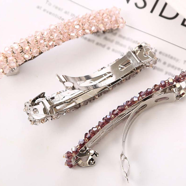 Fashion Girls Headwear Crystal Rhinestone Elastic Hair Clip Hair Accessories