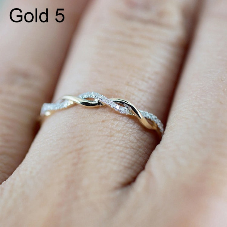 Woman Classical Cubic Zirconia Twist Shape Ring