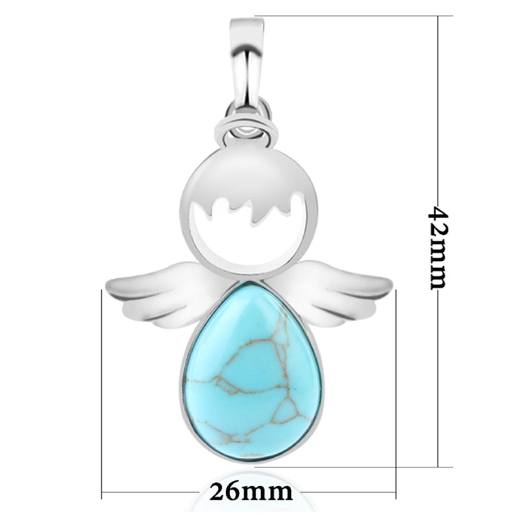 Women Angel Wings Pendants Natural Crystal Stone Necklaces