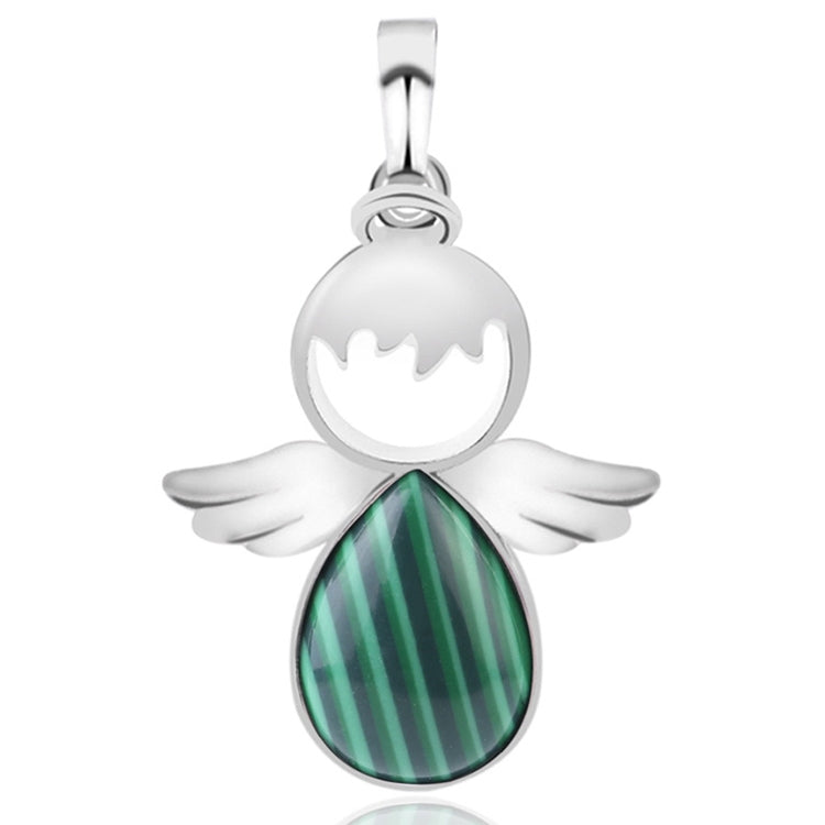 Women Angel Wings Pendants Natural Crystal Stone Necklaces