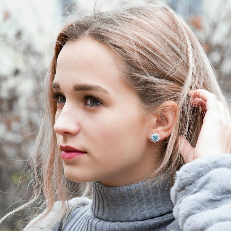 3 PCS/Set Snow Shape Gemstone Jewelry Set For Women, 6, 7, 8, 9, 10