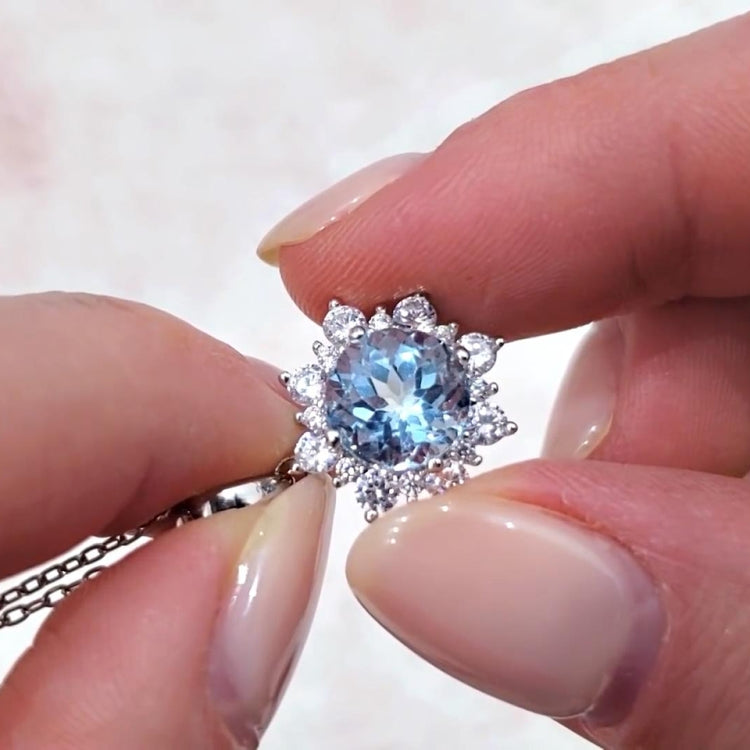 3 PCS/Set Snow Shape Gemstone Jewelry Set For Women, 6, 7, 8, 9, 10