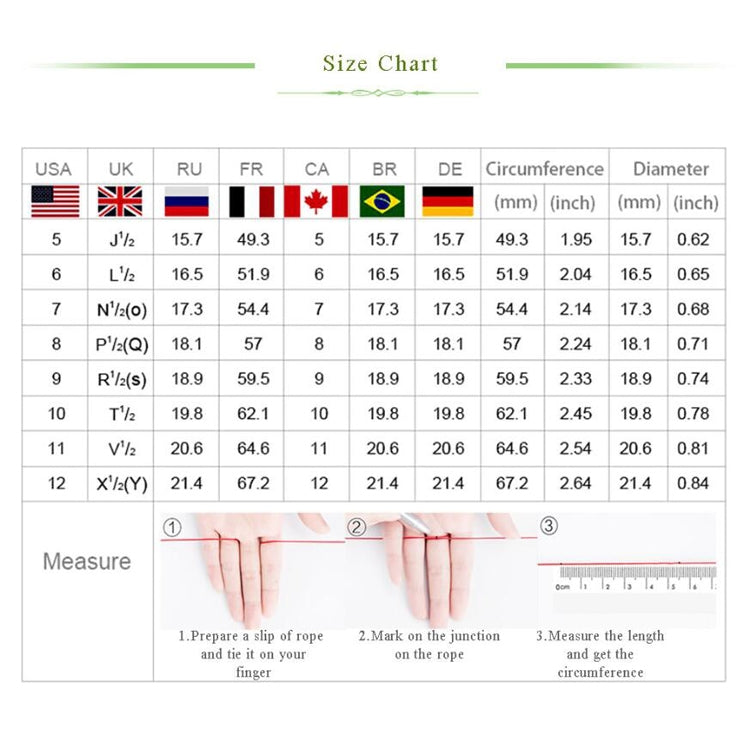 3 PCS/Set Snow Shape Gemstone Jewelry Set For Women, 6, 7, 8, 9, 10