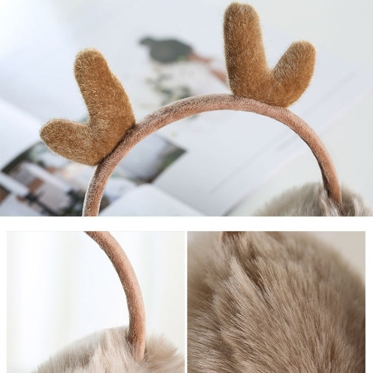 Antler Plush Earmuffs Winter Warm Fashion Retractable Ear Warmer