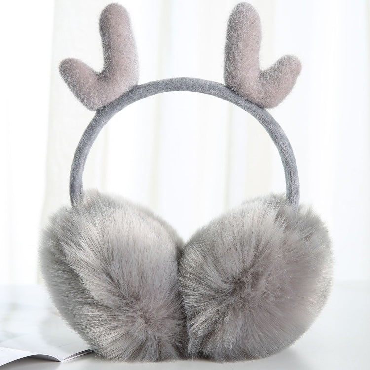 Antler Plush Earmuffs Winter Warm Fashion Retractable Ear Warmer