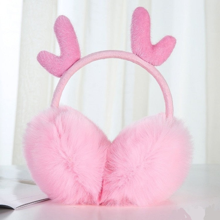 Antler Plush Earmuffs Winter Warm Fashion Retractable Ear Warmer