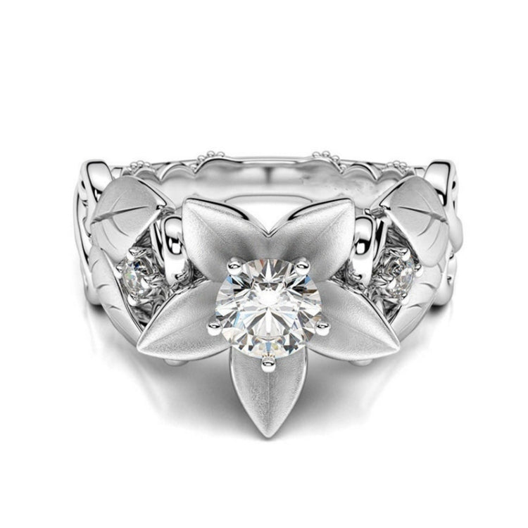 Fashion Rose with Diamond Women Wedding Ring