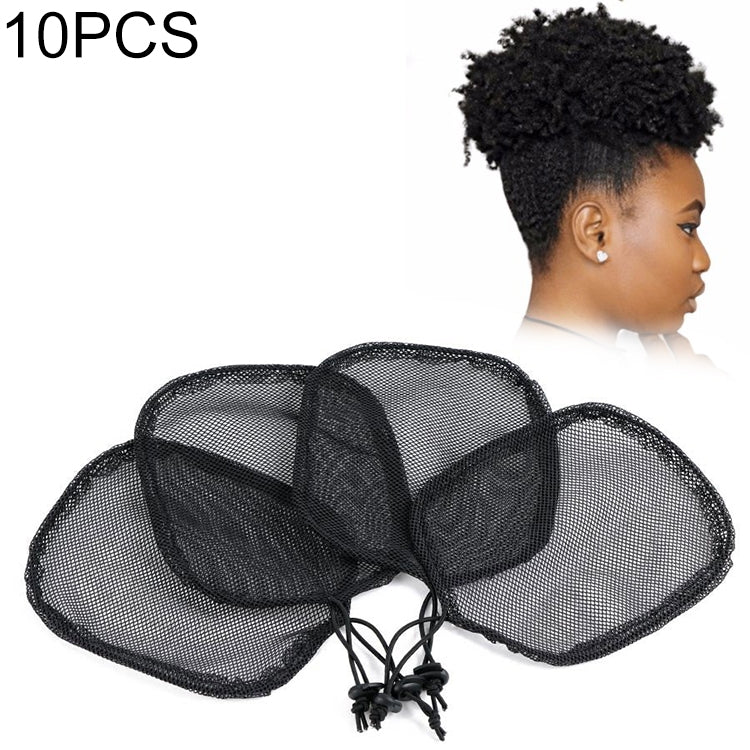 10 PCS Wig Hat Making Ponytail Black Hairless Net Hair Net