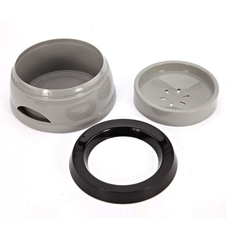 Pet Non-wet Mouth Splash-proof Drinking Fountain Dog Anti-overflow Car Bowl, Army Green, Grandma Ash