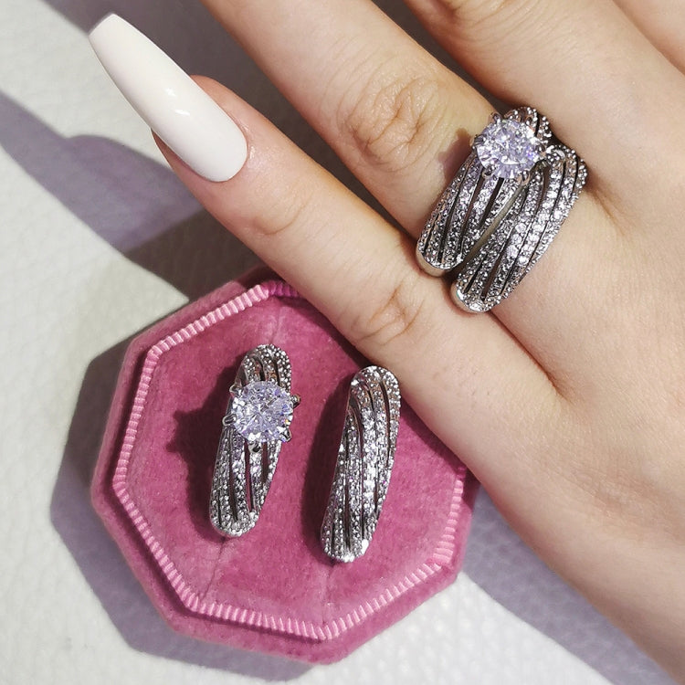 Women Vintage Diamond Wedding Ring, 8, 9, 10