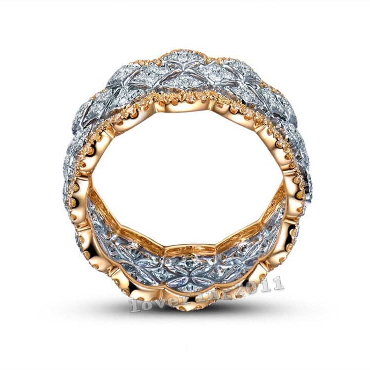 Plated Color Micro Set Ring Luxury Diamond Gold Wedding ring