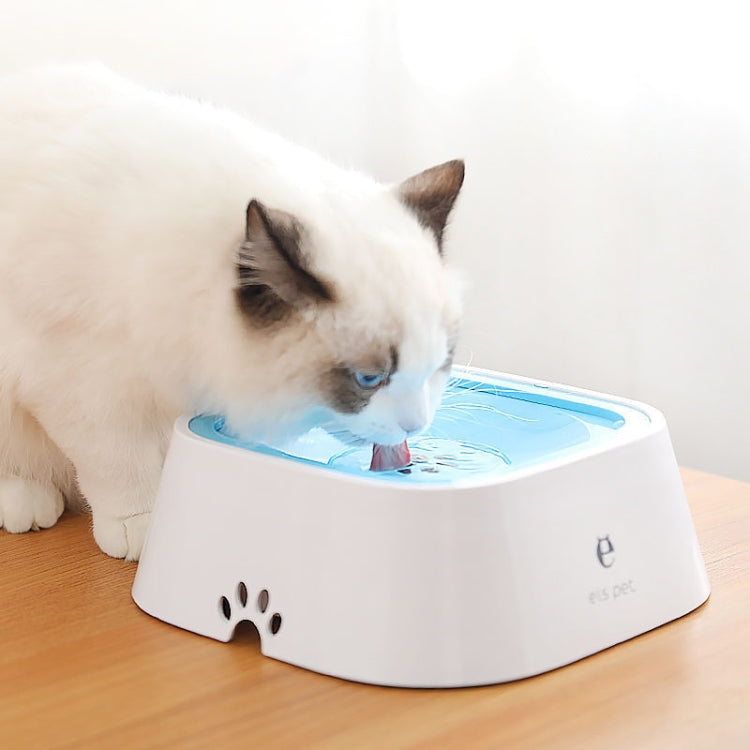 Pet Drinking Water Bowl Floating Not Wet Mouth Bowl Cat Dog Drinking Water Artifact, Blue, White, Grey, Pink