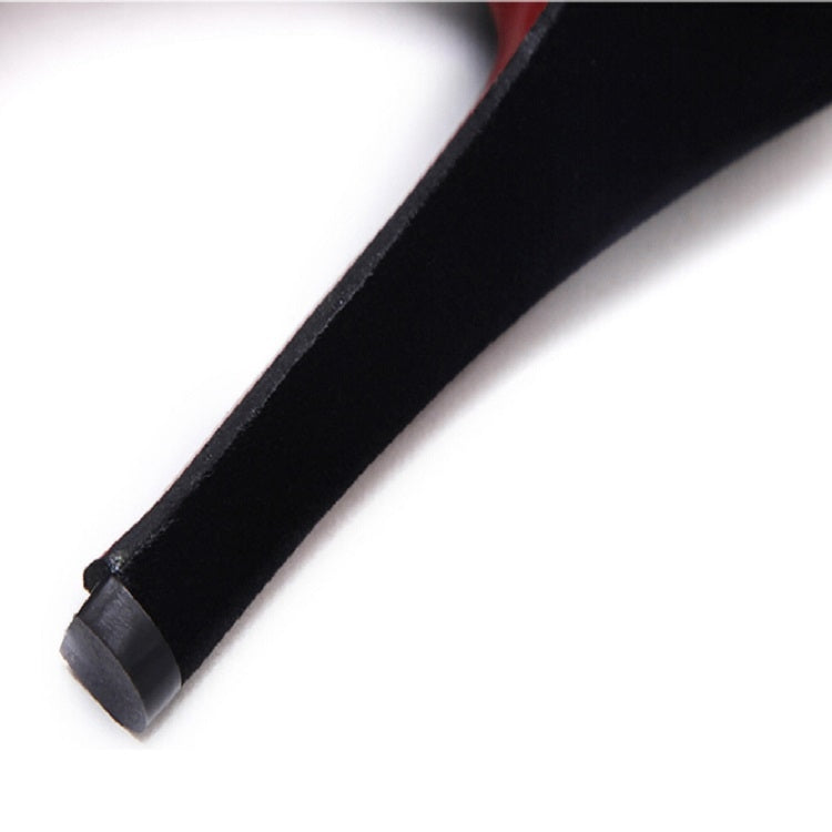 Leather Stitching Geometric Pattern Super High Heel Fish Sandals