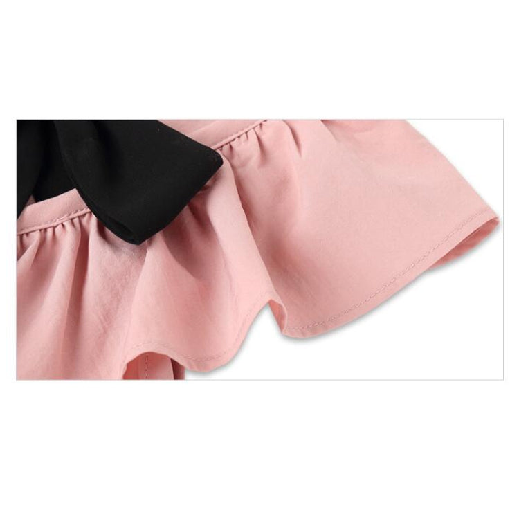 Summer Girls Cotton Sleeveless Backless Bow-knot Pleated Dress