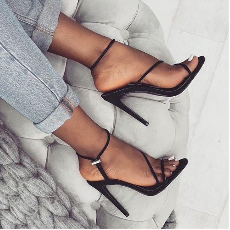 Candy-colored Super High-heeled Strap Sexy Sandals, 36, 37, 38, 39, 40