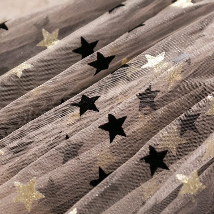 Autumn Girls Star Pattern Lace Sequins Long Sleeve Tutu Dress