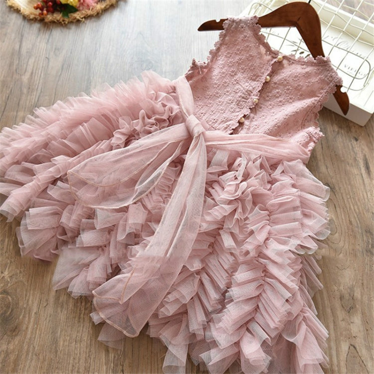 Summer Girls Sleeveless Tutu Lace Dress