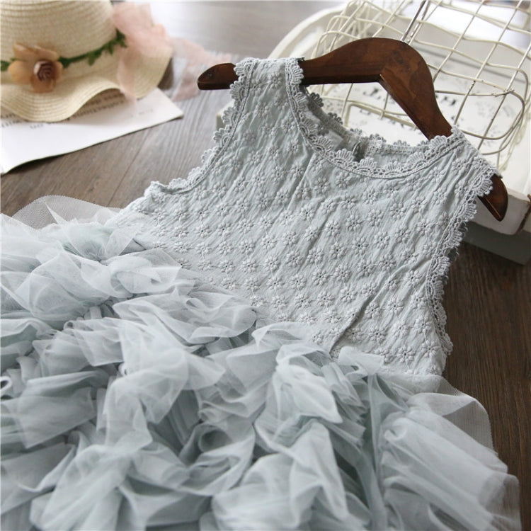 Summer Girls Sleeveless Tutu Lace Dress